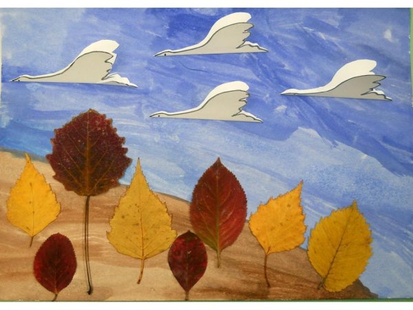Поделка птицы улетают на Юг