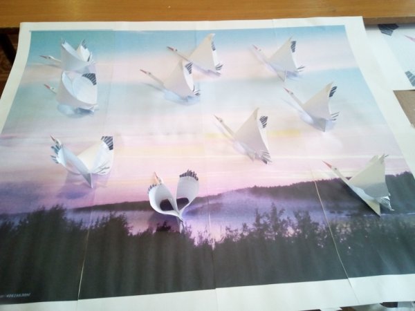 Аппликация Журавлик