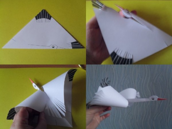 Поделка Журавлик из бумаги