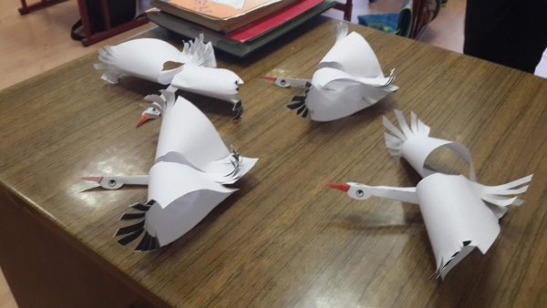 Журавль поделка для детей