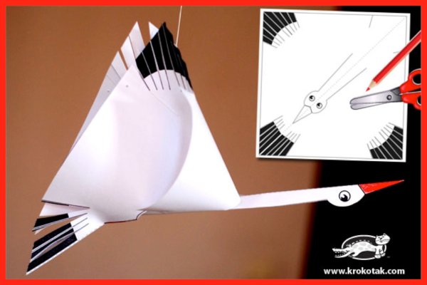 Объемные птицы из бумаги