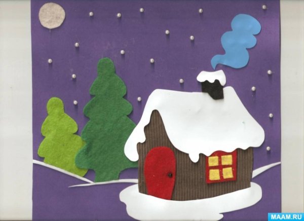 Зимняя аппликация