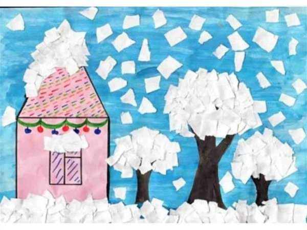 Зимняя аппликация