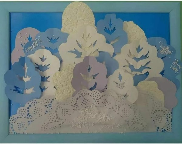 Коллективное панно зима