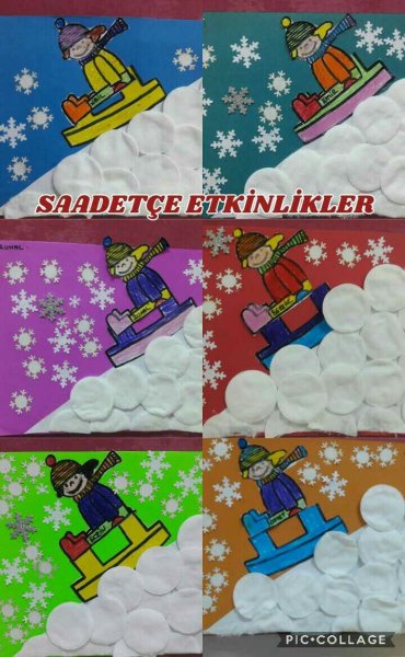 Аппликация для детей зимние забавы