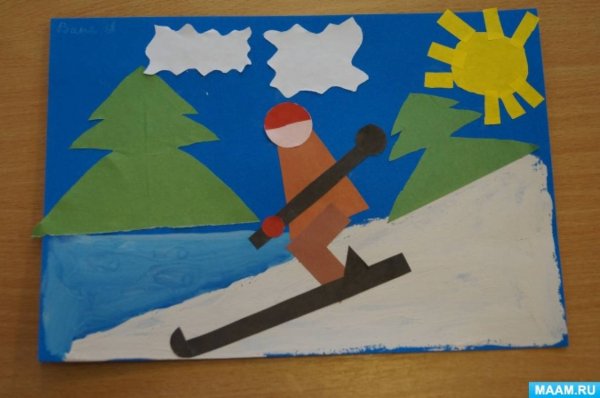 Аппликация на спортивную тему