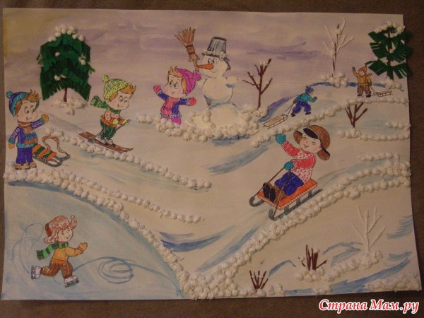 Поделка зимние забавы