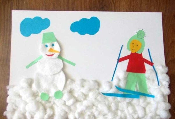 Аппликация на зимнюю тему