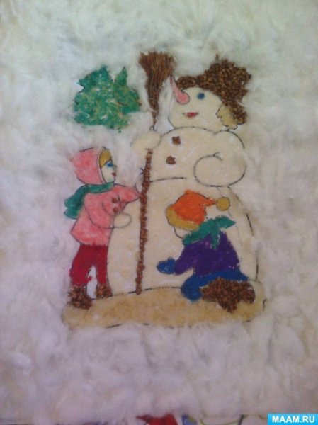 Зимние забавы аппликаци
