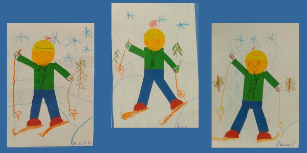 Аппликация в старшей группе на тему лыжник