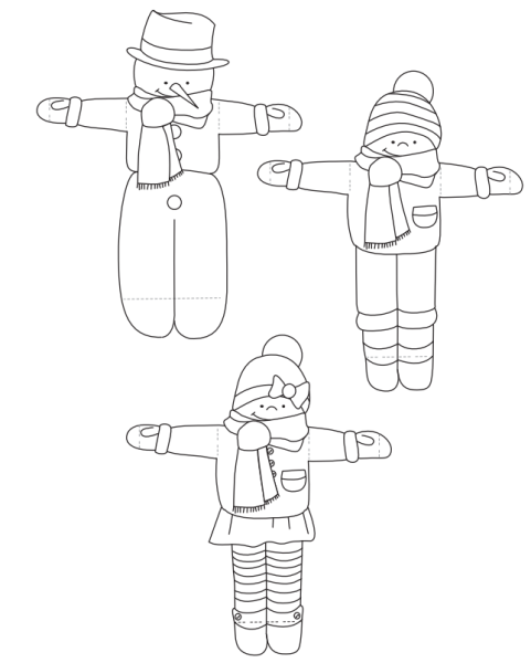 Зимние развлечения аппликация в старшей группе