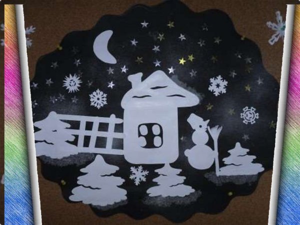 Аппликация на зимнюю тему