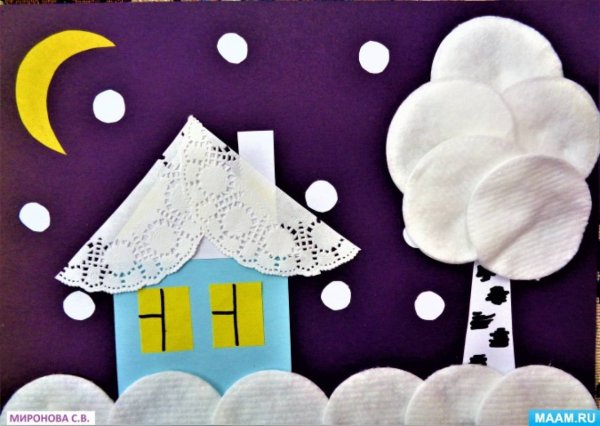 Зимняя аппликация