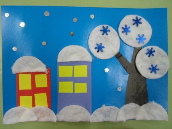 Зимняя аппликация