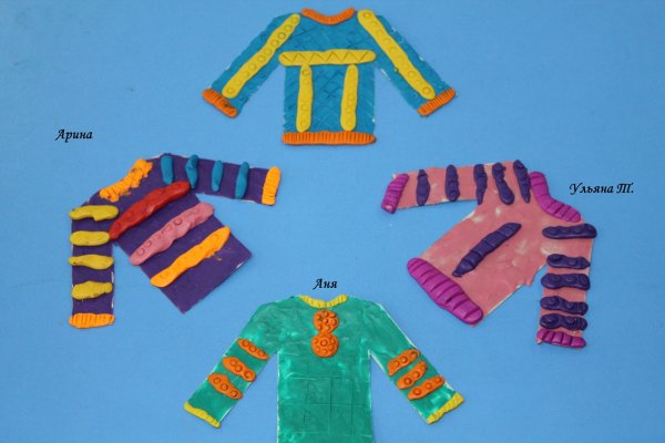 Лепка одежда старшая группа