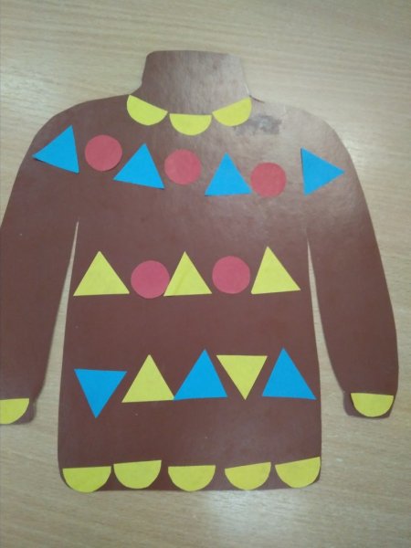 Аппликация одежда в старшей группе