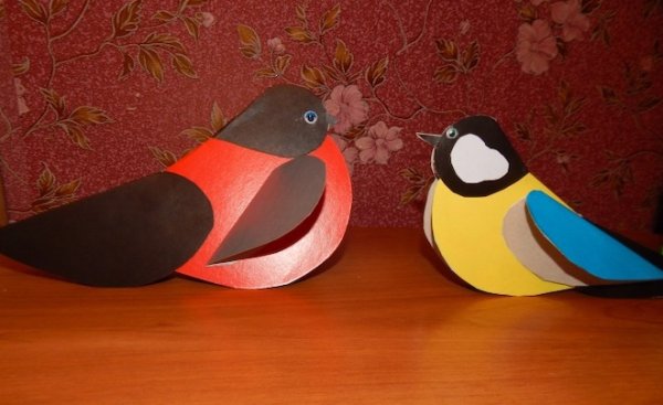 Поделка птичка из бумаги для детей