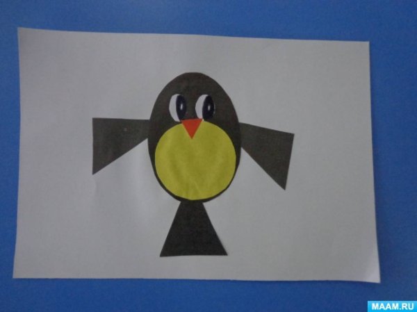 Птицы аппликация для детей средней группы