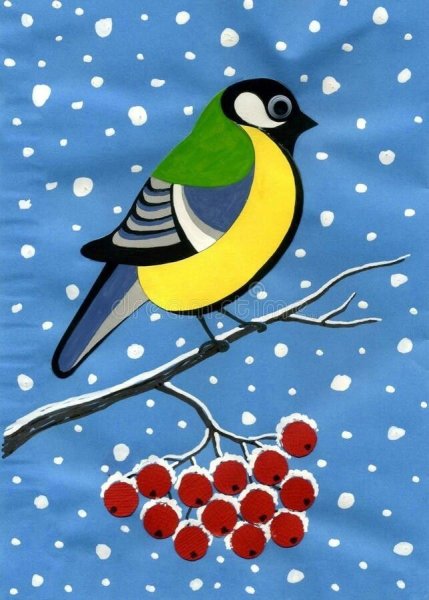 Аппликация синичка