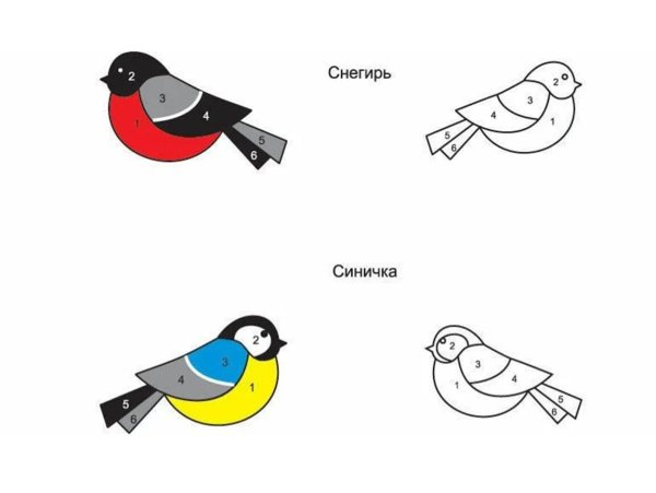 Снегирь шаблон