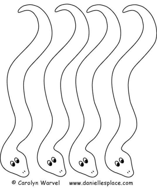 Трафарет змеи для вырезания