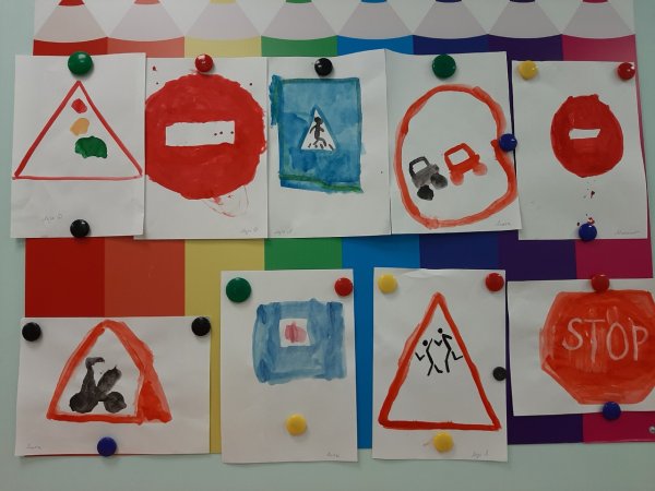 Рисование дорожные знаки подготовительная группа