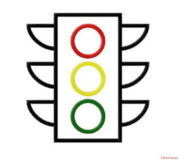 Светофор раскраска для малышей