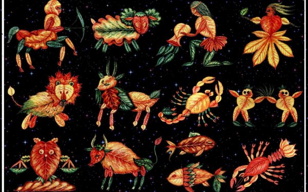 Панно знаки зодиака из природного