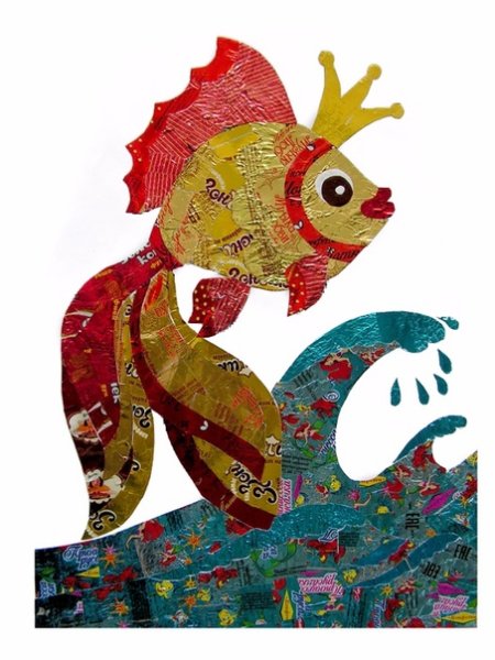 Рыбки из фантиков от конфет