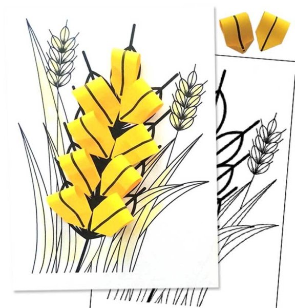 Цветы - колоски из бумаги