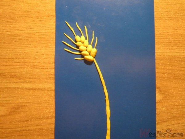 Лепка колосок в подготовительной