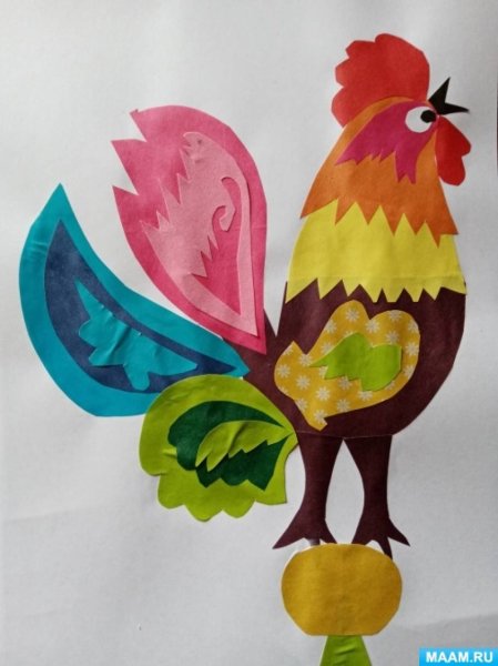 Аппликация петушок