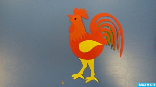 Аппликация петух старшая группа