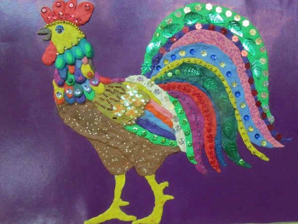 Пластилинография птицы