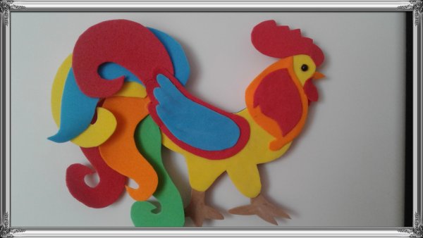 Поделка петушок для малышей