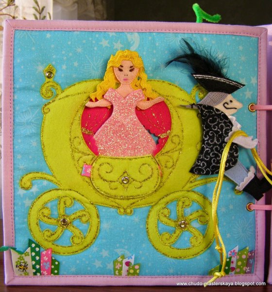 Развивающая книжка из фетра Золушка