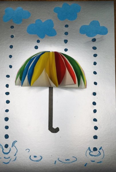 Аппликация зонтик