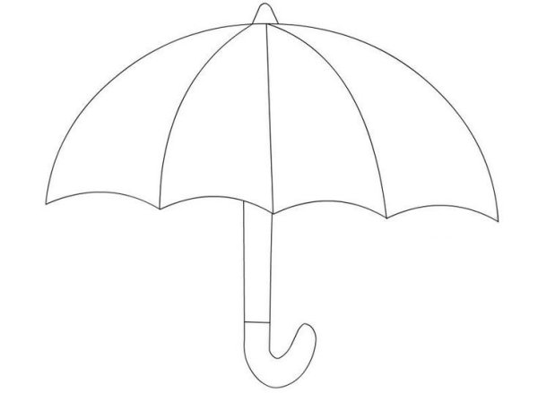 Зонтик раскраска для малышей