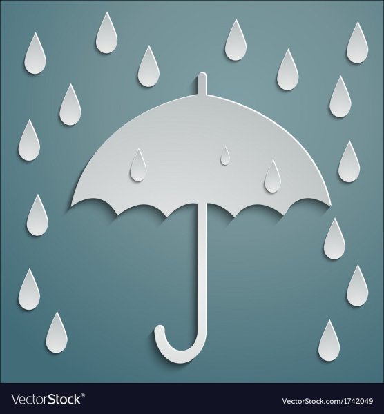 Украшение зонтик с капельками