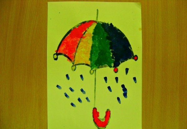 Рисование зонтика в средней группе