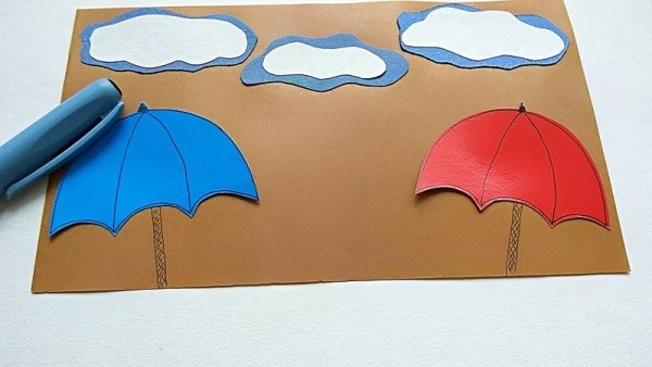 Зонтик из цветной бумаги