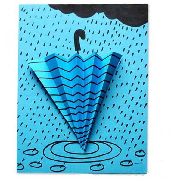 Аппликация зонтик