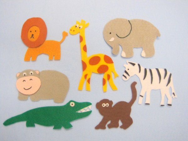 Аппликация на тему зоопарк