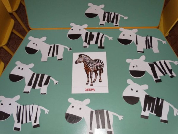 Аппликация животные зоопарка