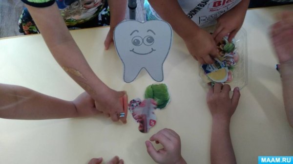 Аппликация зубная щетка в младшей группе
