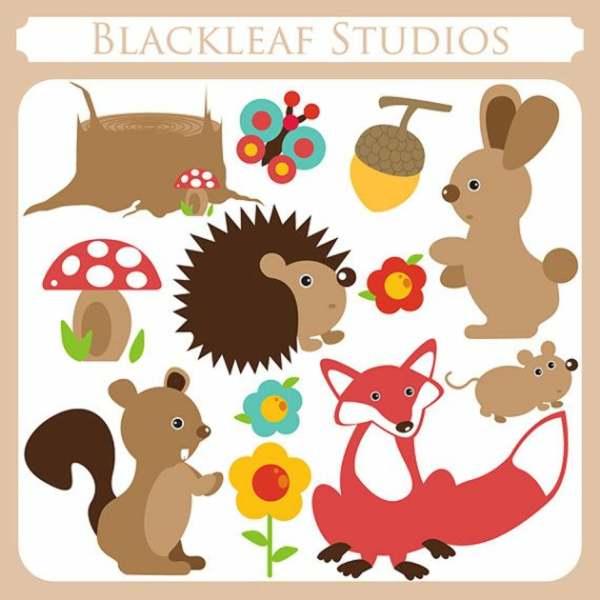 Аппликация. Лесные звери