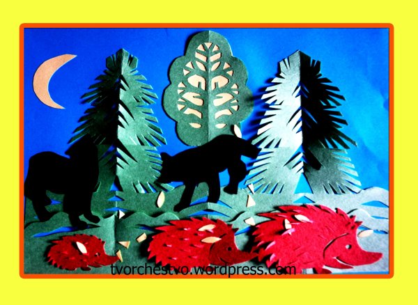 Симметричная Силуэтная аппликация