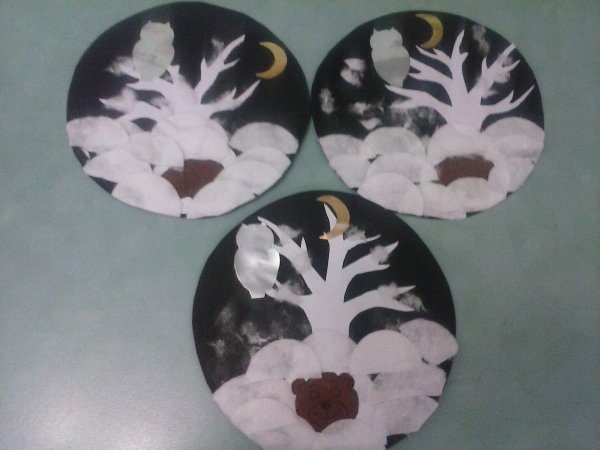 Аппликация медведь в берлоге подготовительная группа