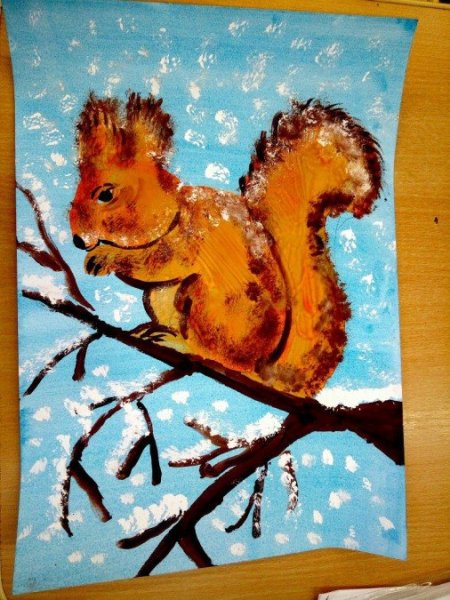 Нетрадиционные техники рисования птицы