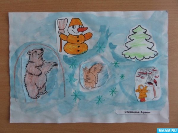 Рисование Дикие животные Зимов